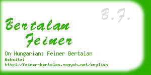 bertalan feiner business card